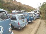 Collection of VW Squareback Wagons at Big Wednesday, Doheny Beach